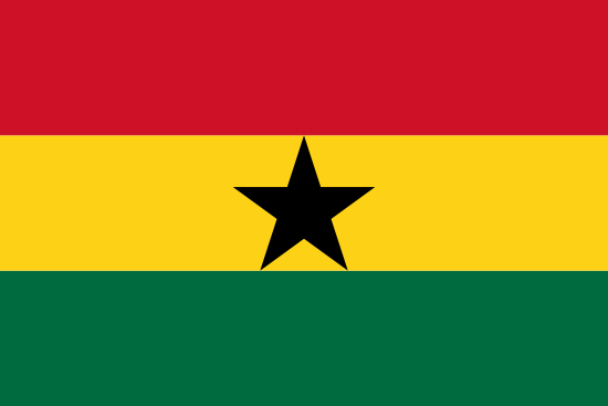 De officiële vlag voor het land Ghana