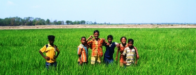 Kids in field