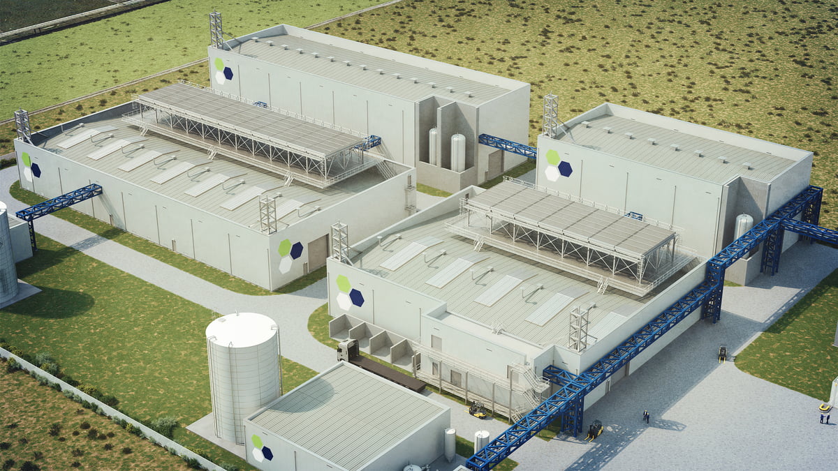 Fabriek van VoltH2 in Vlissingen voor de productie van groene waterstof.