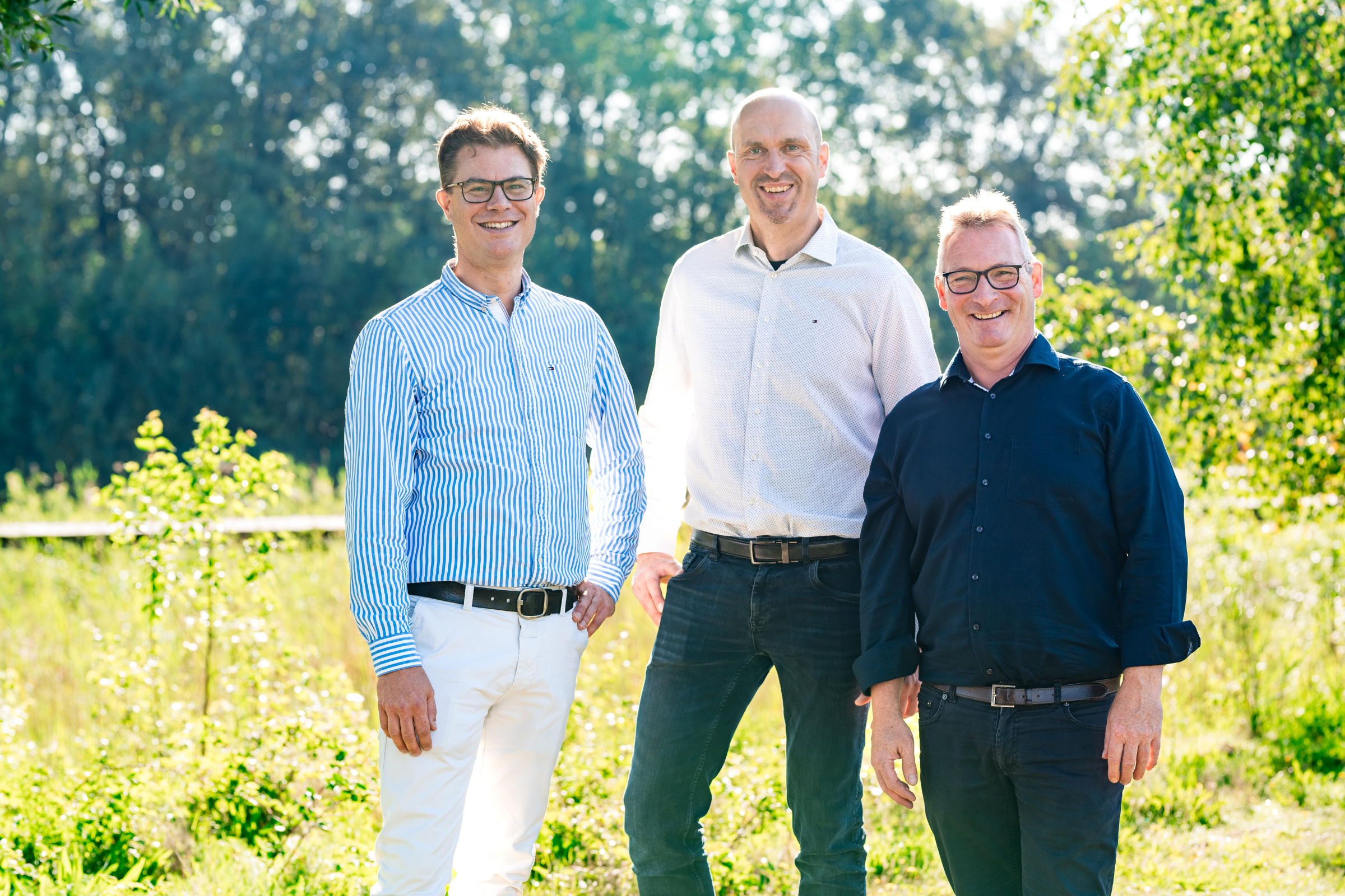 Oprichters Salvia BioElectronics: Hubert Martens, Daniel Schobben en Wim Polet 