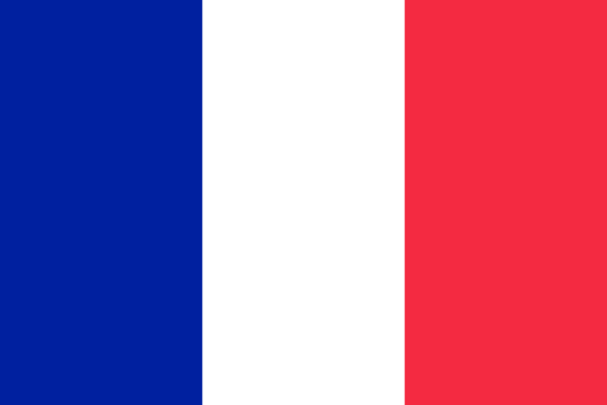 De officiële vlag voor het land Frankrijk