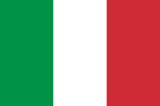 De officiële vlag voor het land Italië