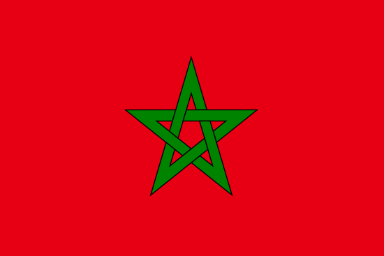 De officiële vlag voor het land Marokko