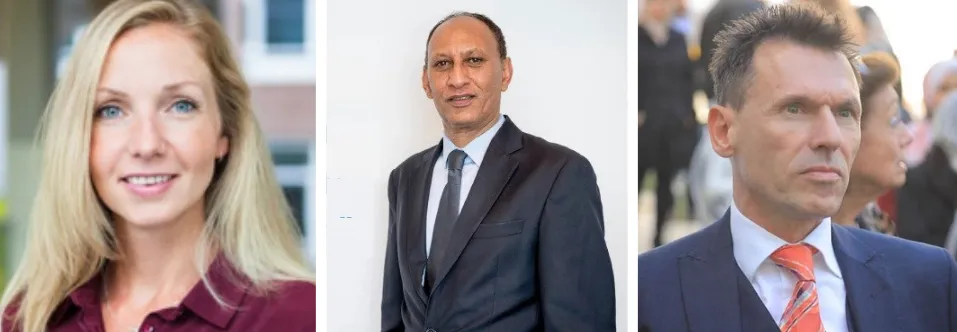 Profielfoto's Renate Douwes, Mansour Abader en Louis Martens