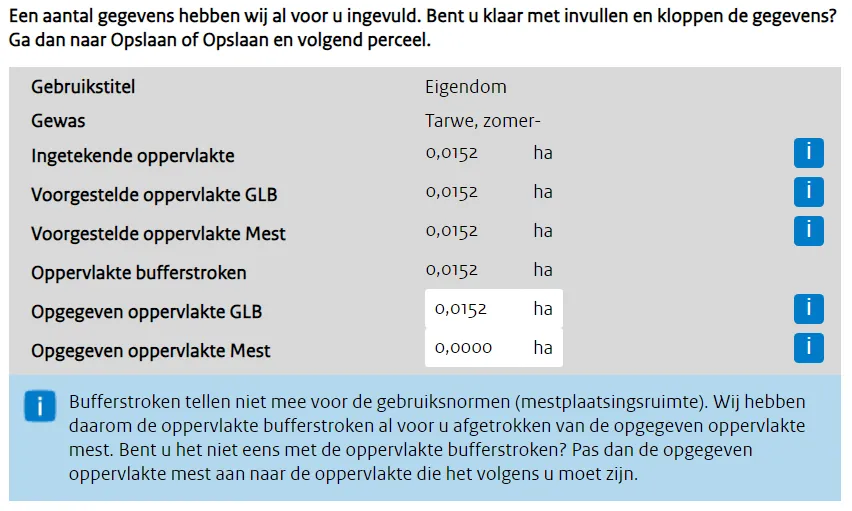 Oppervlakte Mest in de Gecombineerde opgave