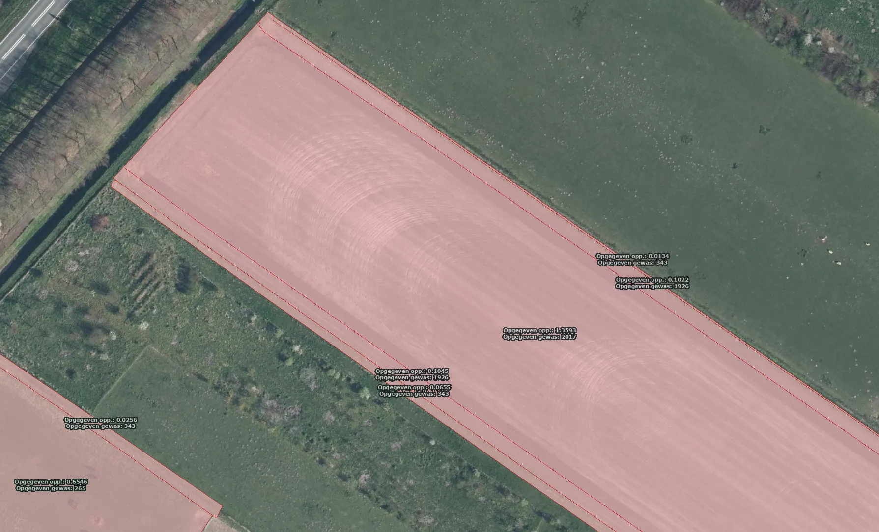 Kaartlaag GLB aangevraagd 2023 in Mijn percelen