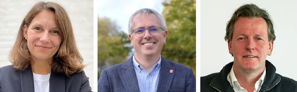 Lisa Haenitsch-Saxe, Chris Bruntlett en Jeroen Beumer