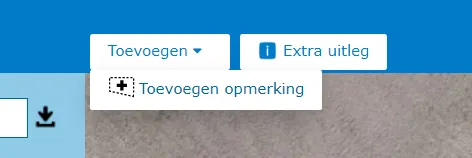 Toevegen opmerking verschijnt onder Toevoegen