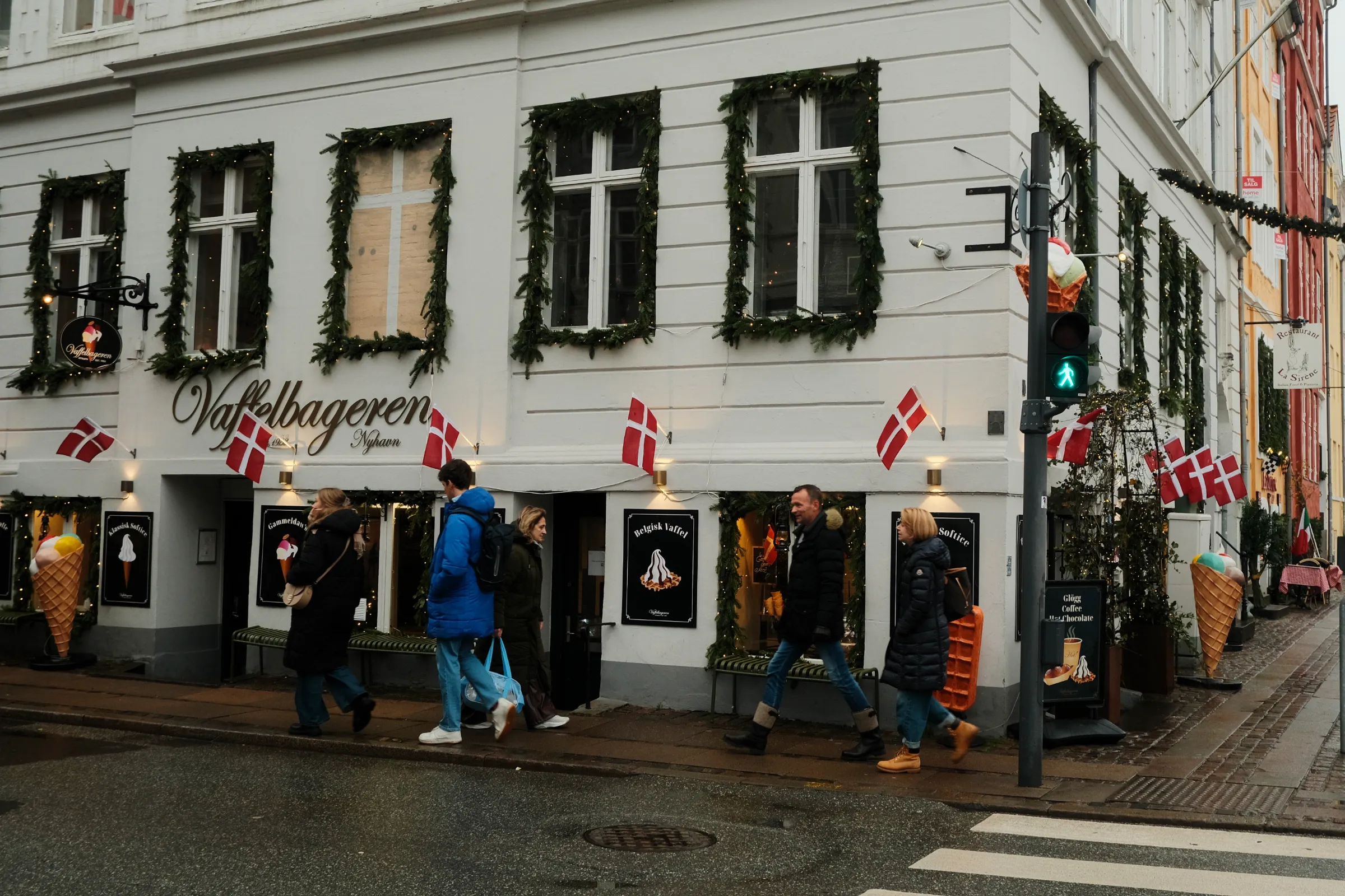 Winkelstraat in Kopenhagen (eenmalig gebruik)