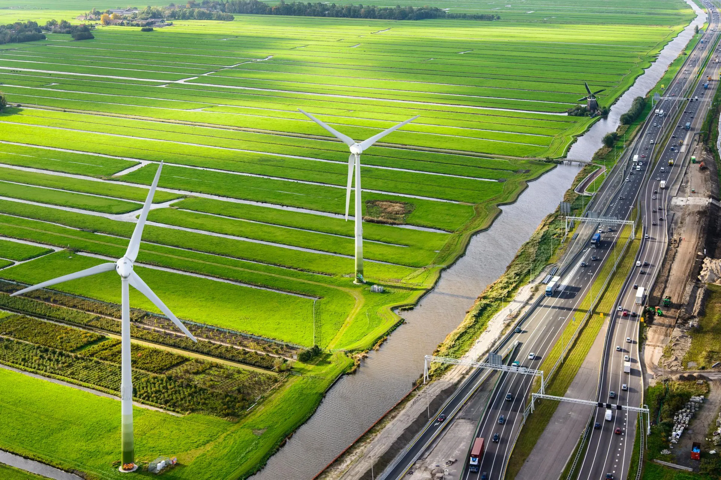 Windturbines Rijksweg A4