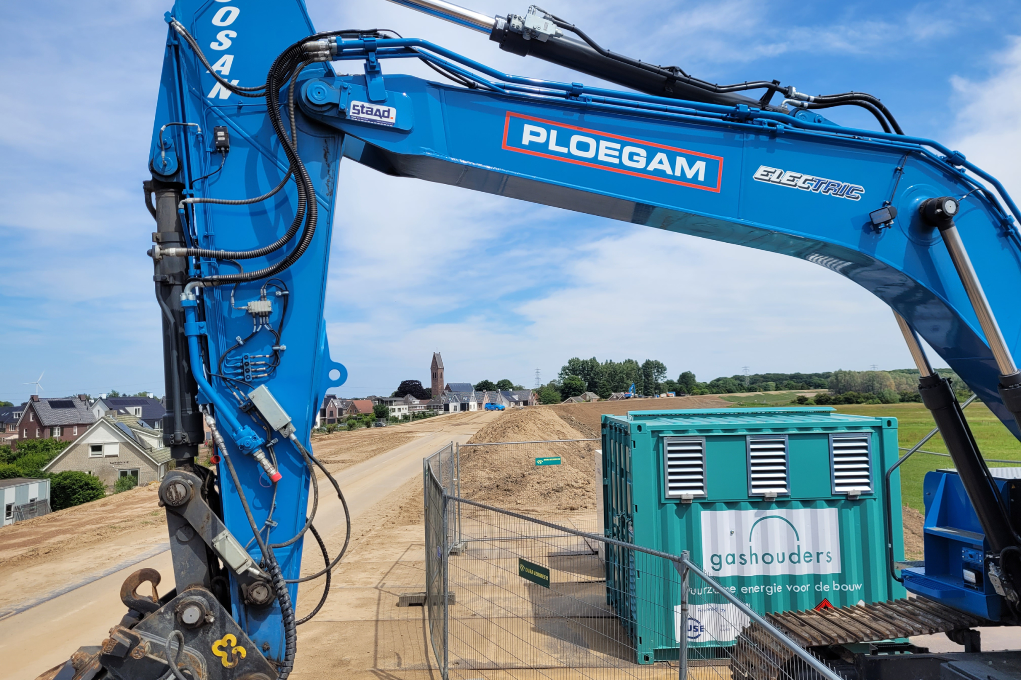 Gashouders op bouwplaats