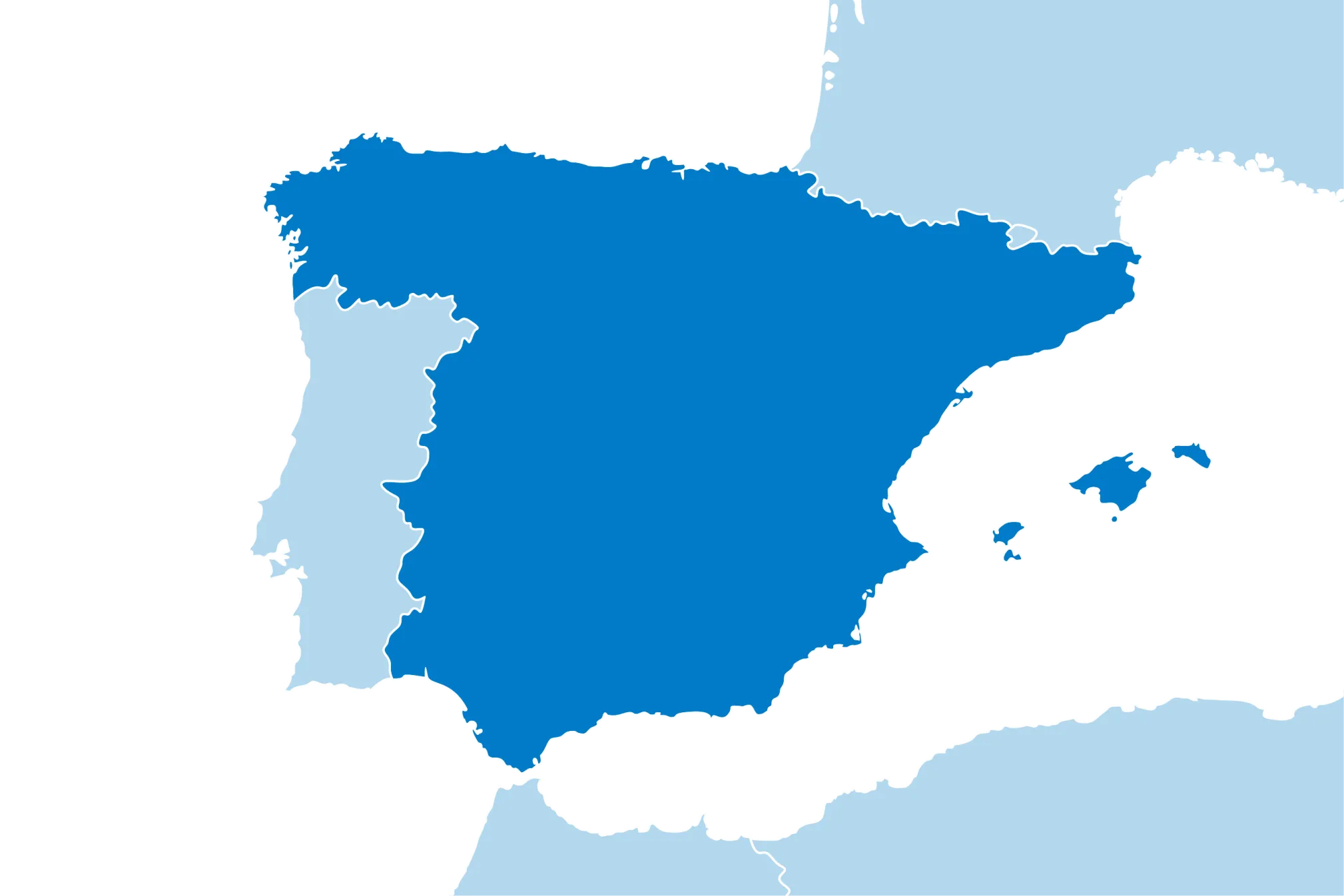 Kaart van Spanje