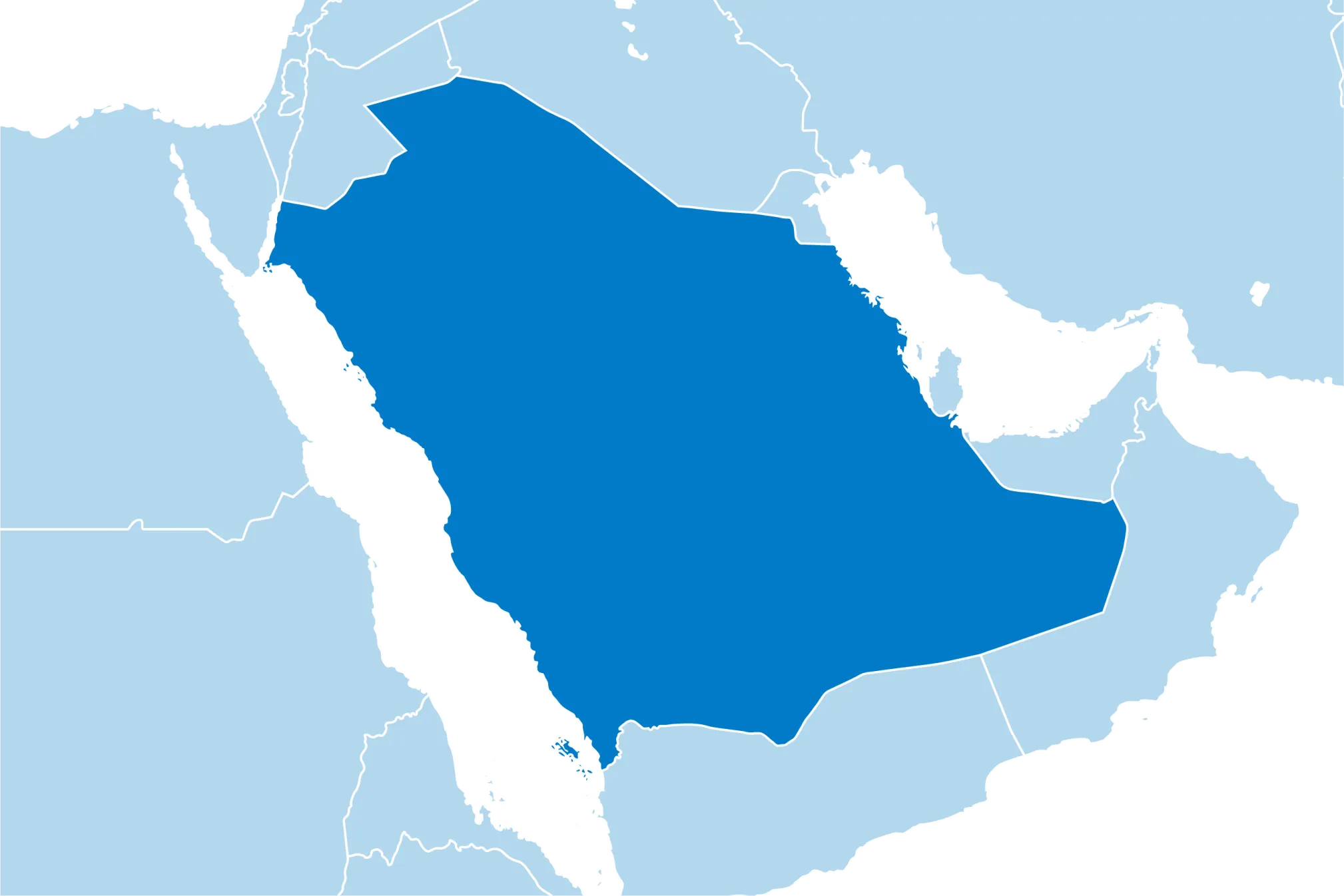 Kaart Saoedi-Arabië