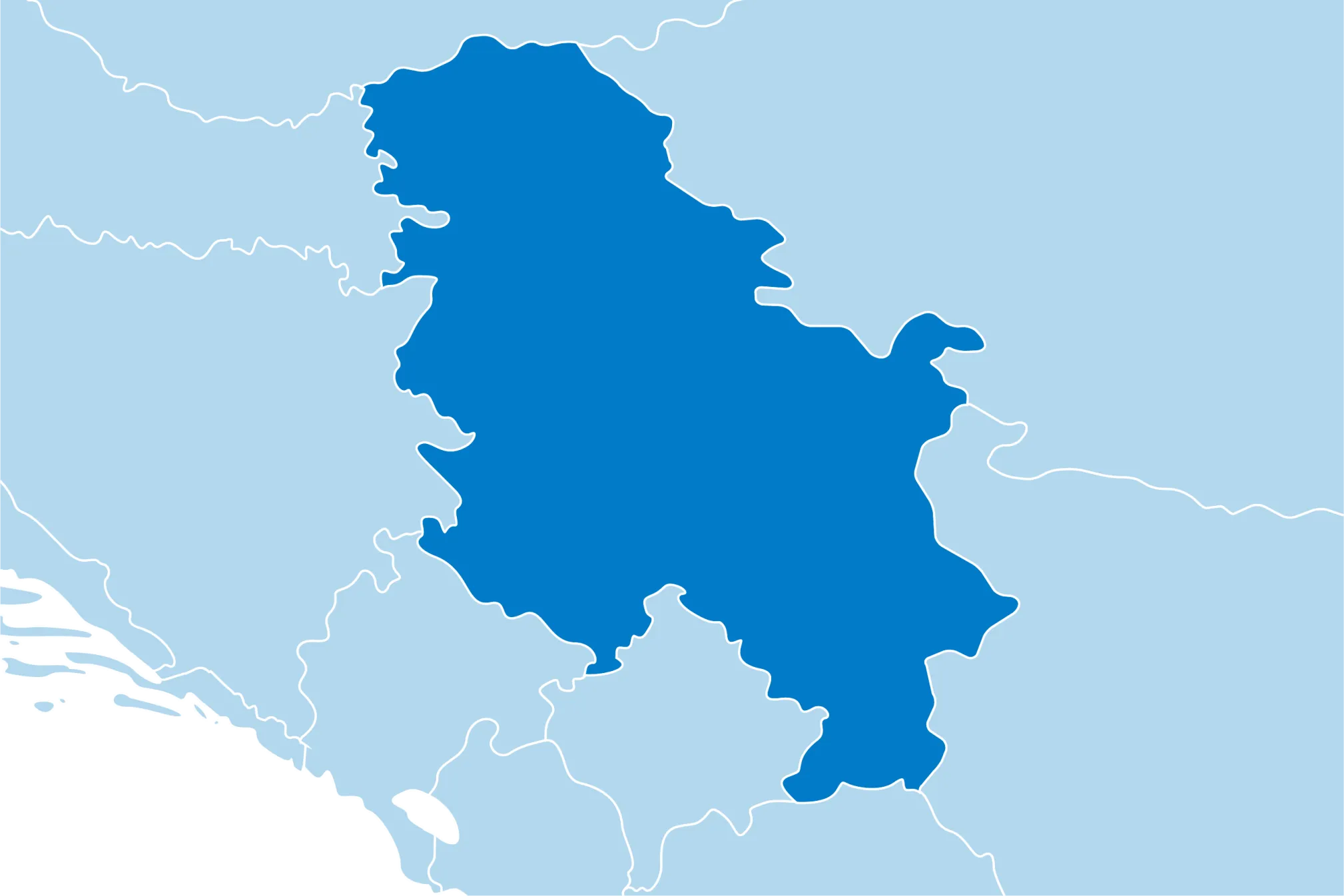 Kaart Servië