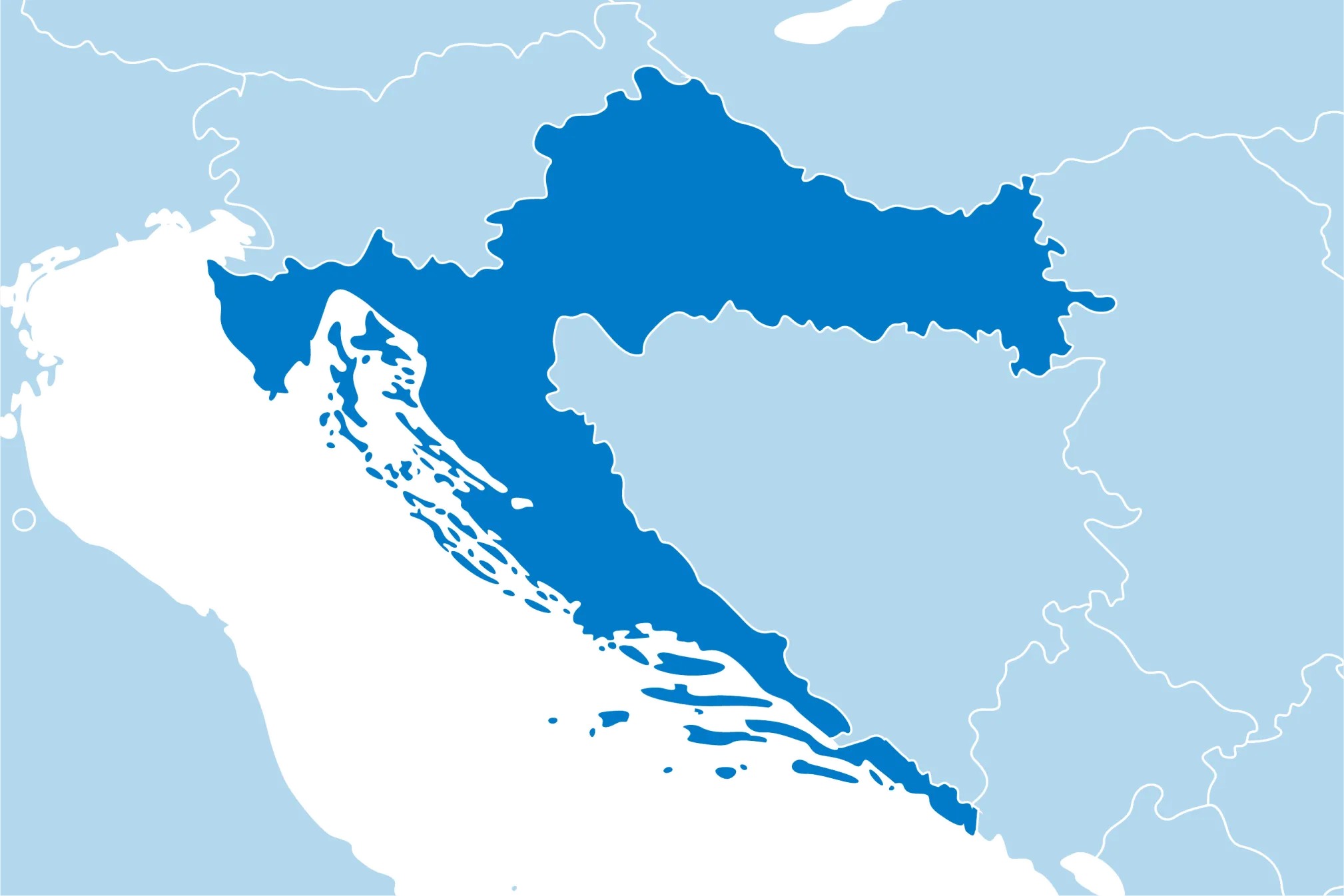 Kaart Kroatië