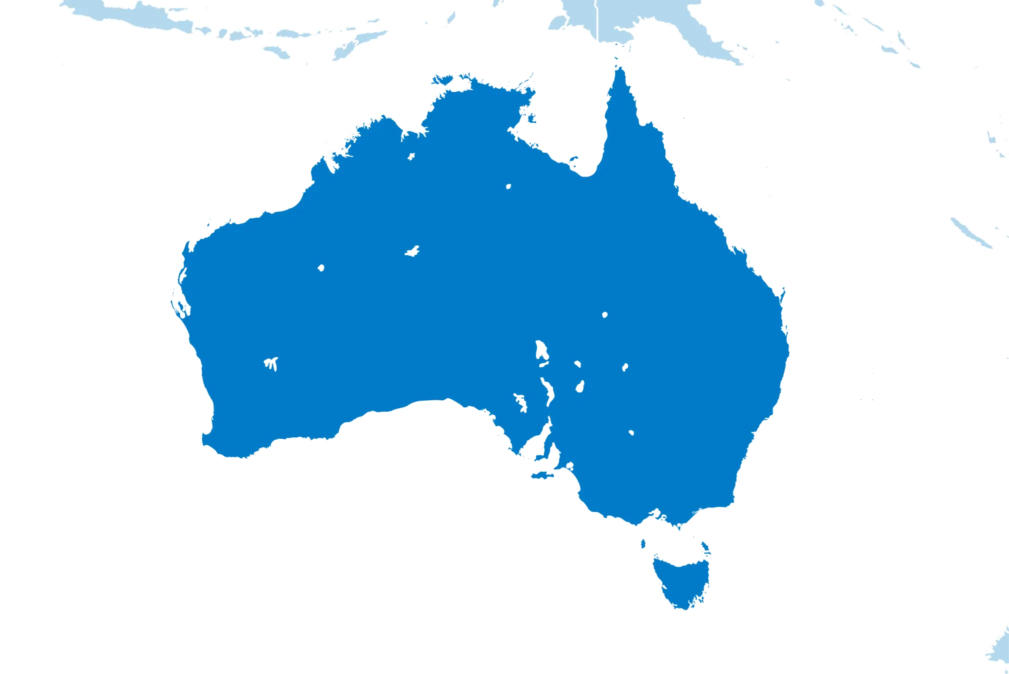 Landkaart Australië