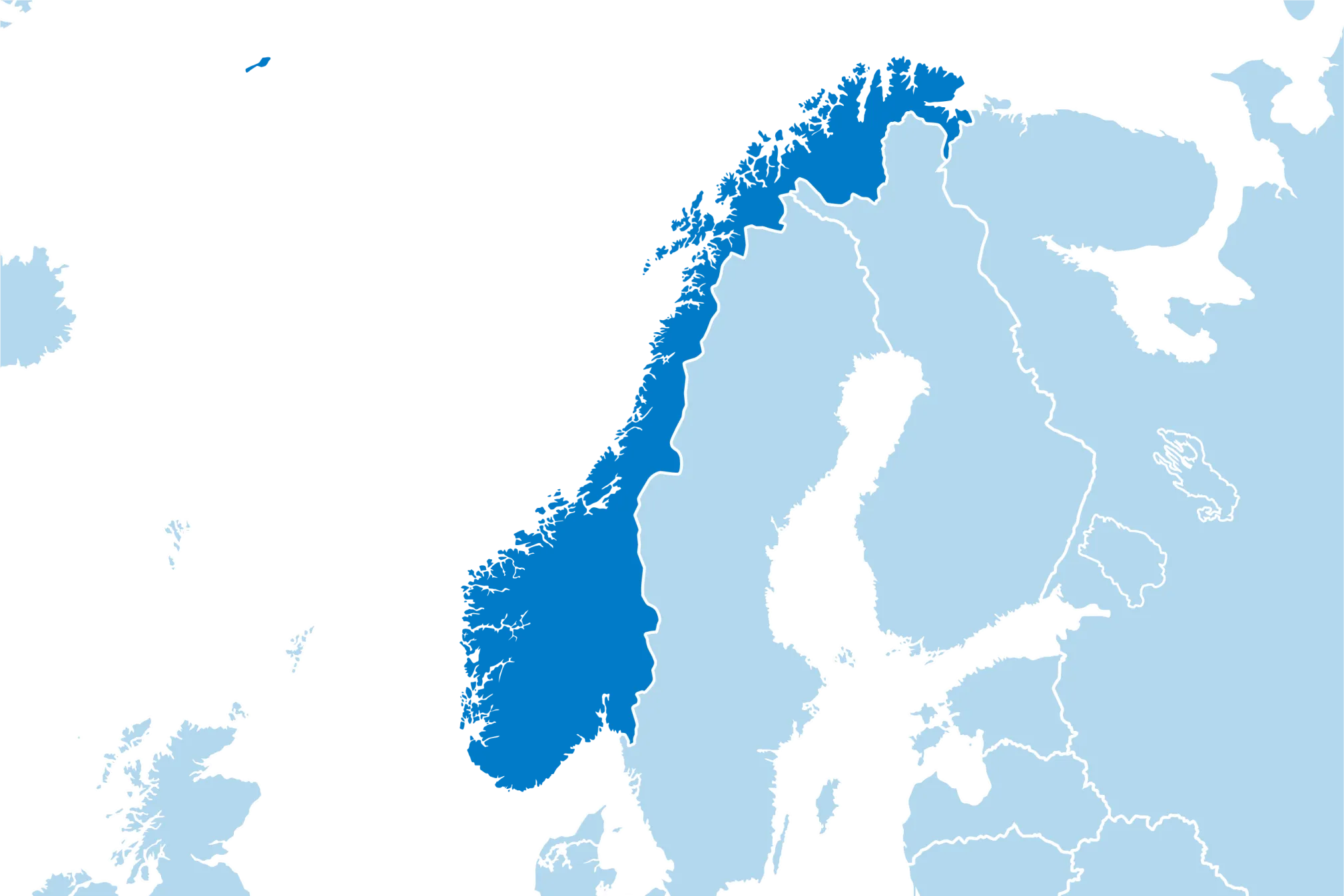 Kaart Noorwegen