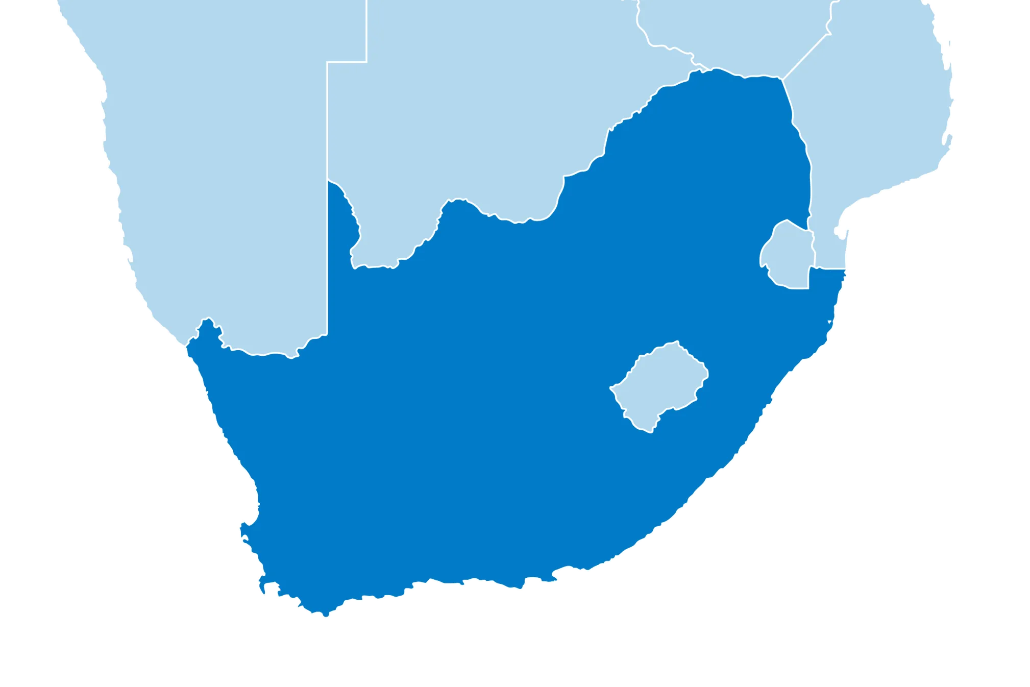 kaart zuid-afrika
