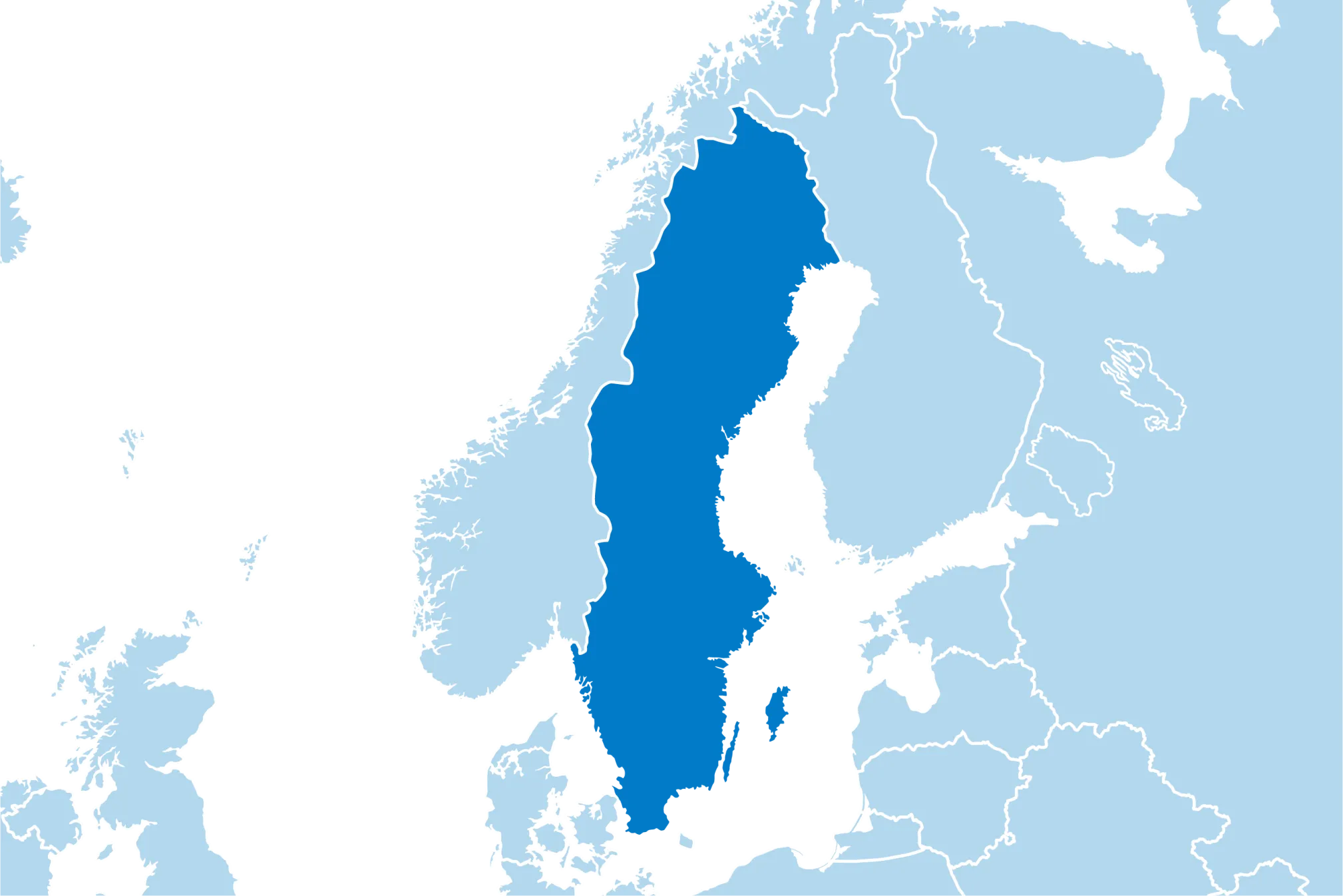 Kaart Zweden