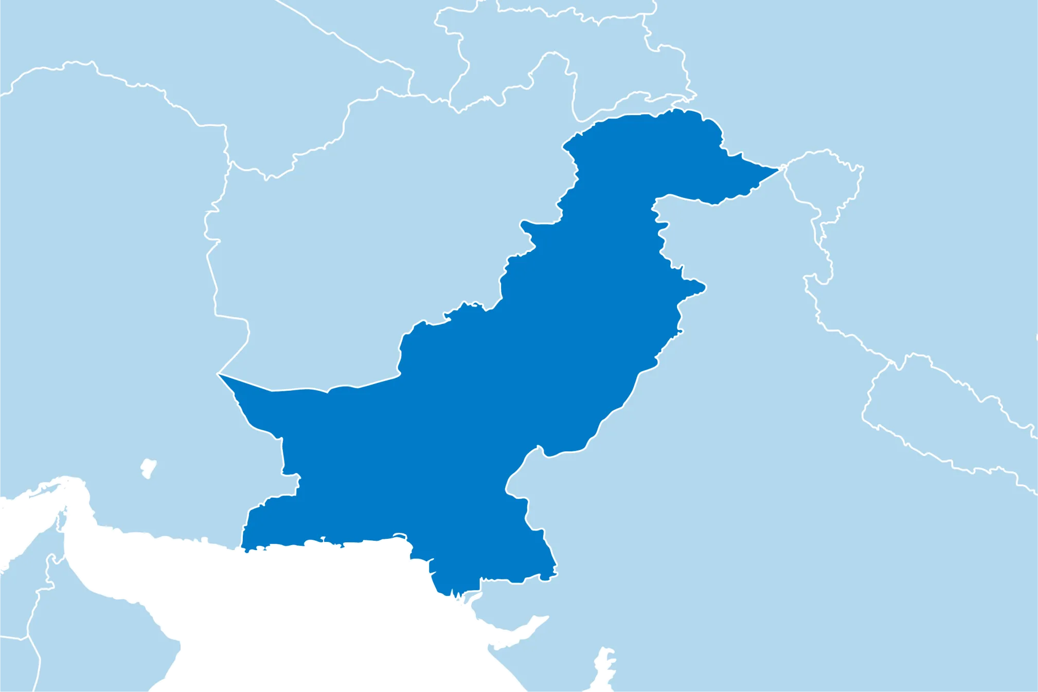 Landkaart Pakistan