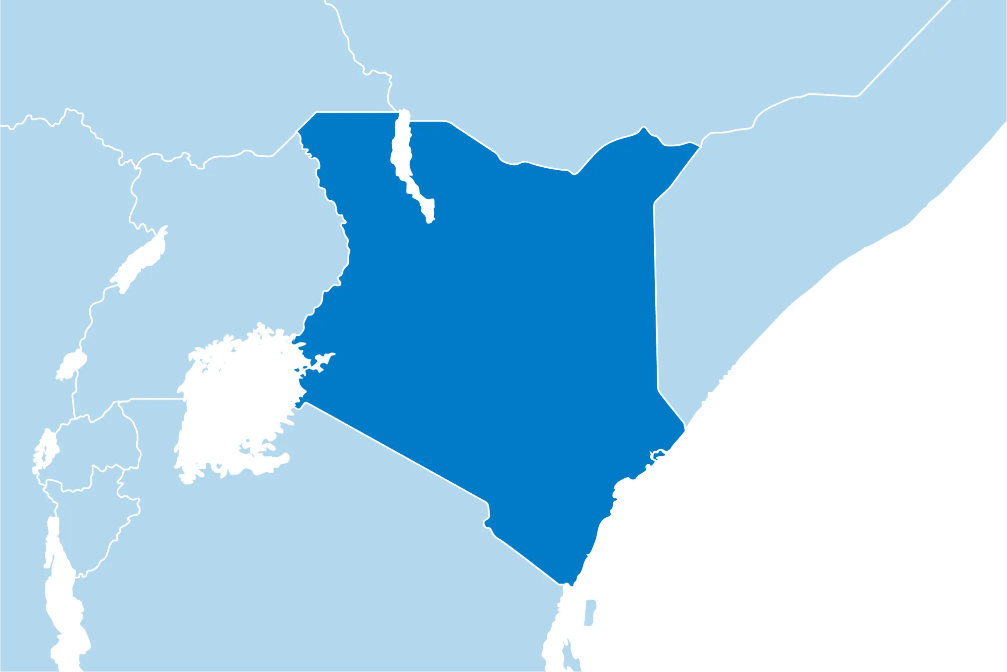 Landkaart Kenia