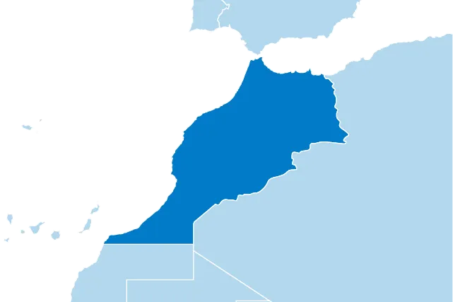 Landkaart Marokko