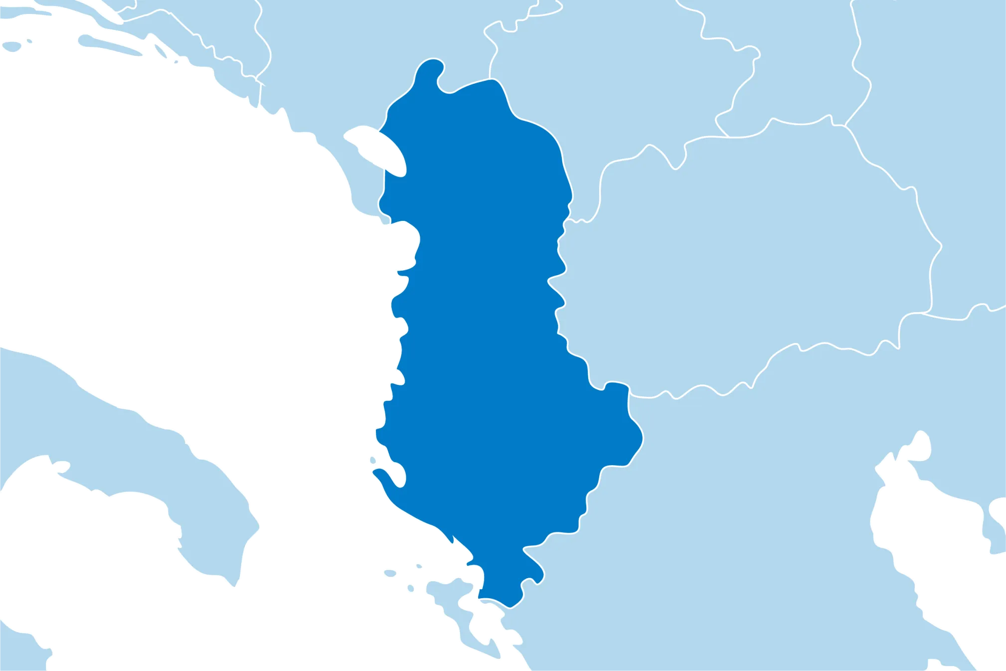 Kaart Albanië