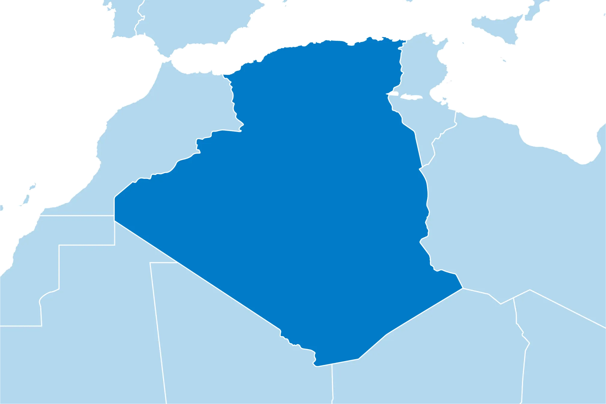 Kaart Algerije