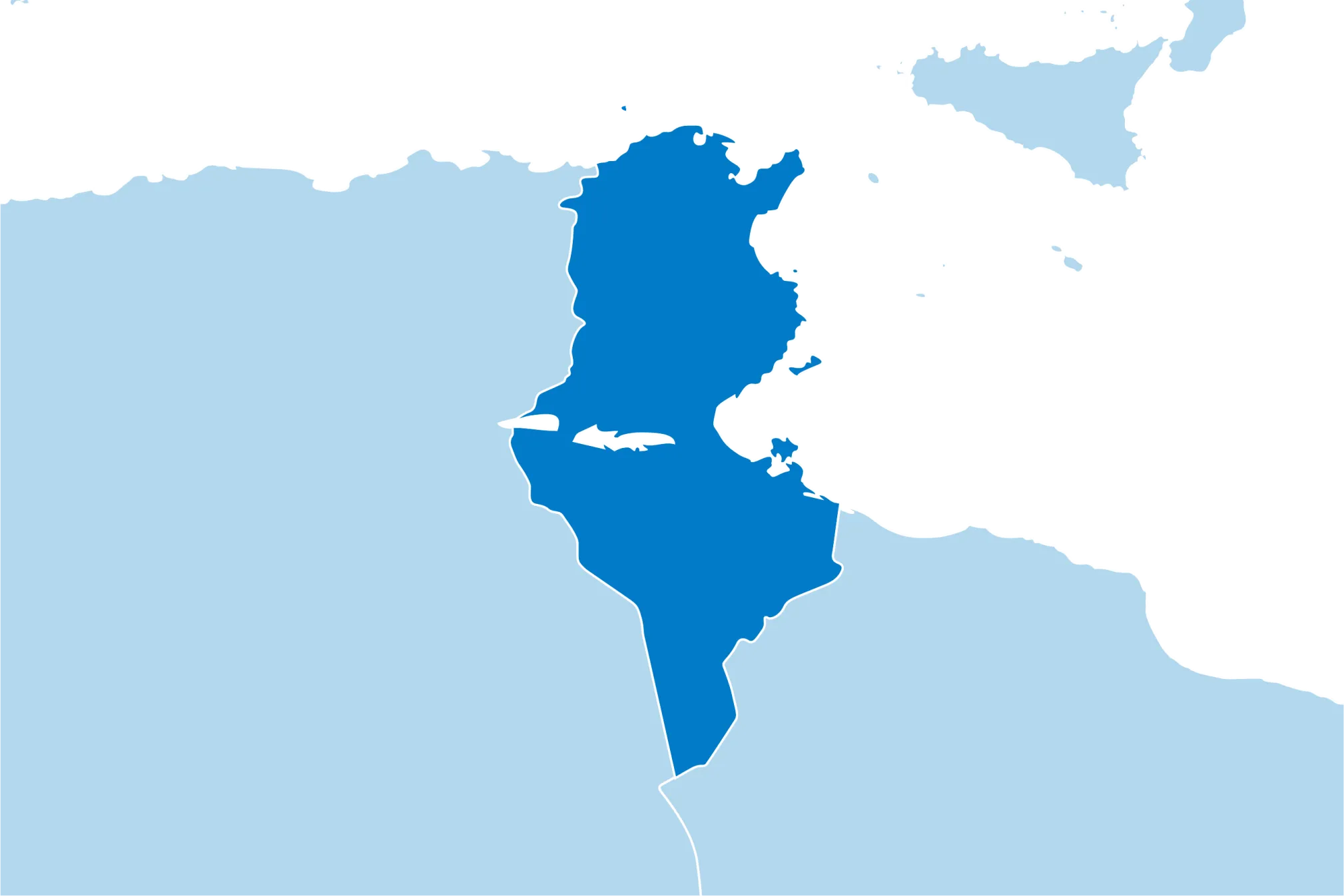 Kaart Tunesië