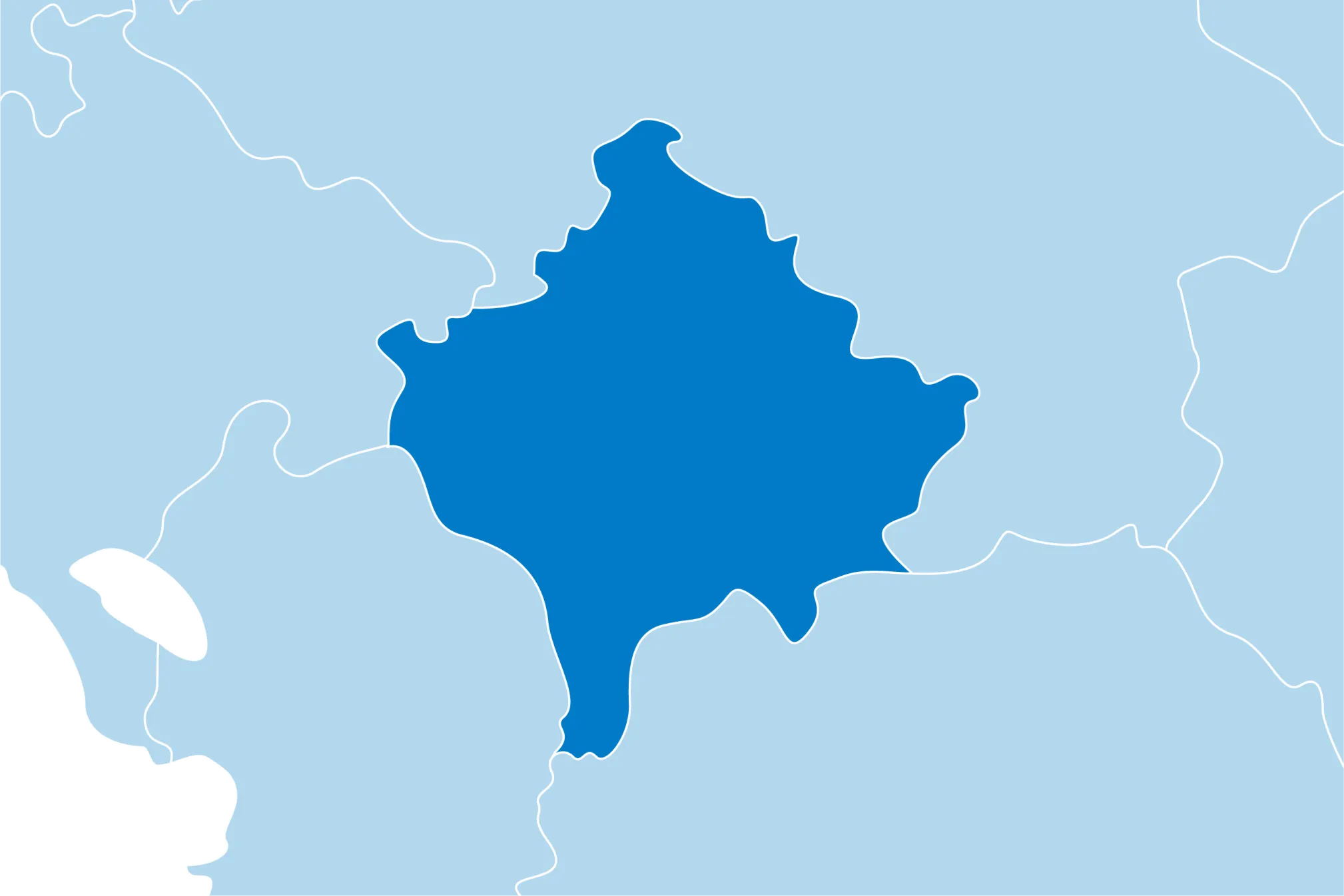 Landkaart Kosovo