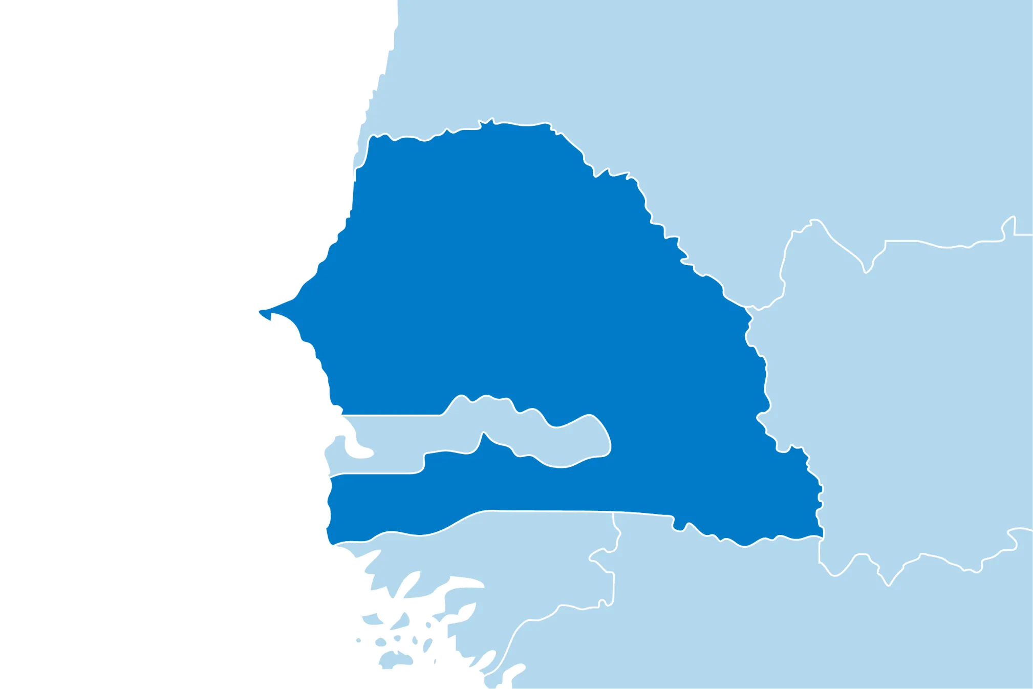 Kaart Senegal